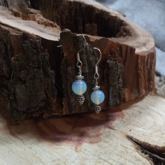 SALEAll 5* Ratings! SALE 925 Opalite Drop Earrings - Picture 4 of 4